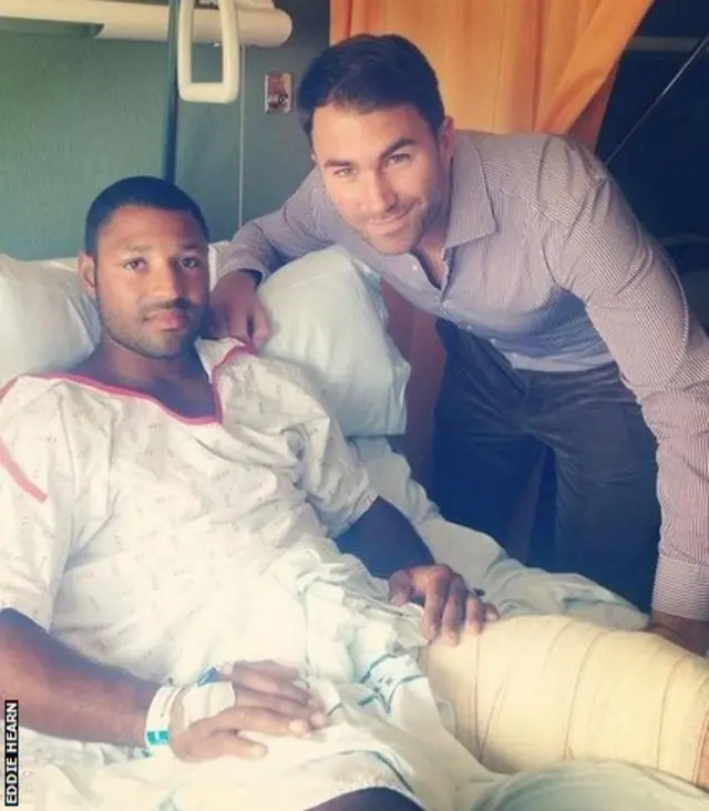 Eddie Hearn and Kell Brook