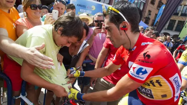 Alberto Contador remains in the lead