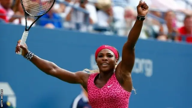 Serena Williams of the United States celebrates