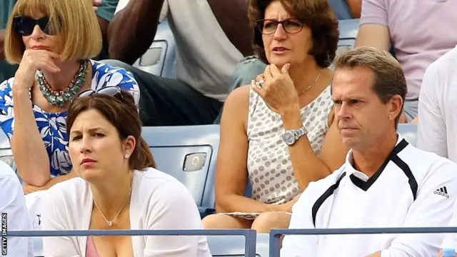 Mirka Federer and Stefan Edberg