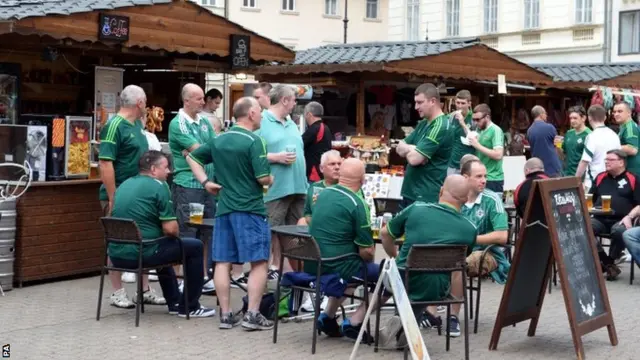 Northern Ireland fans in Budapest