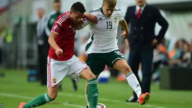 Northern Ireland's Jamie Ward and Hungary's Adam Gyurcso