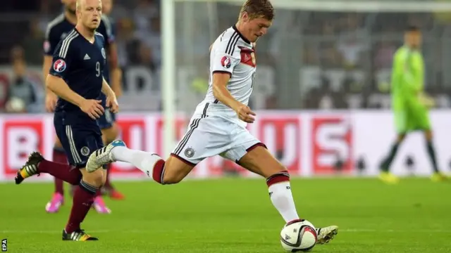 Toni Kroos in action for Germany