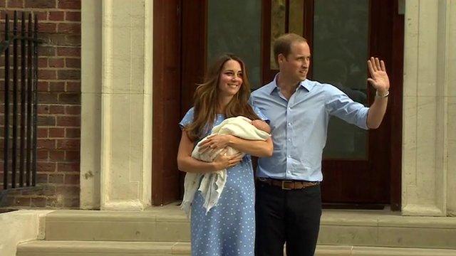 The Duke and Duchess of Cambridge with Prince George