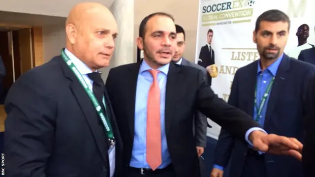 Ray Wilkins (left) with Prince Ali Bin Al Hussein