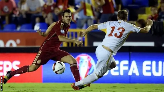 Koke playing for Spain