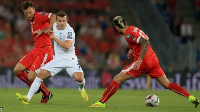 Jack Wilshere in action for England