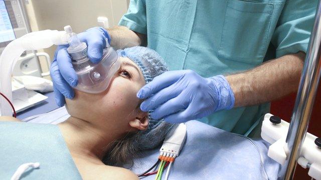 Picture of the beginning of anaesthesia