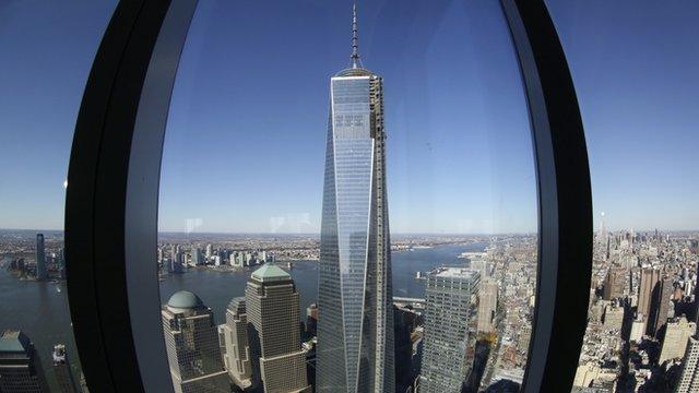 A view of One Trade Center in Manhattan