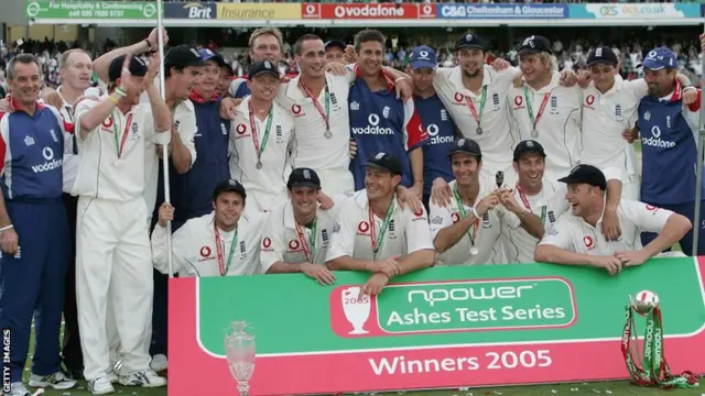 England celebrate their Ashes win