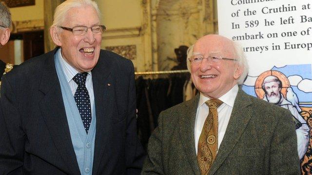 Ian Paisley and Michael D Higgins