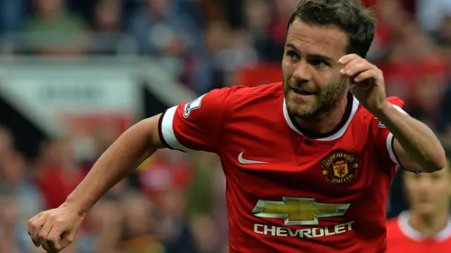 Manchester United midfielder Juan Mata against QPR