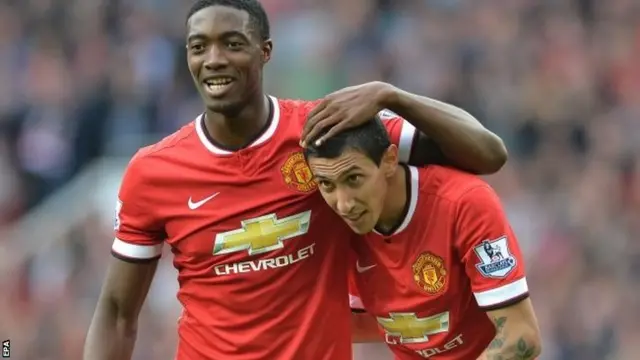 Tyler Blackett and Angel Di Maria