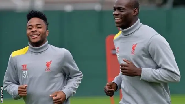 Raheem Stermling (left) with Mario Balotelli