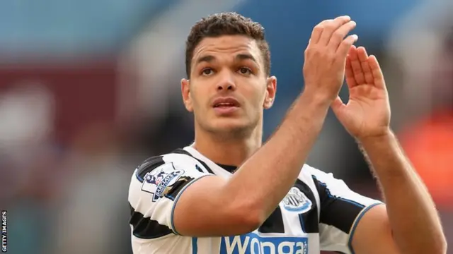 Hatem Ben Arfa in action for Newcastle against Aston Villa