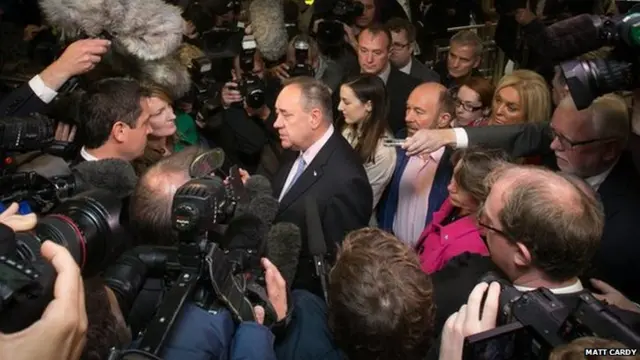 Alex Salmond media scrum