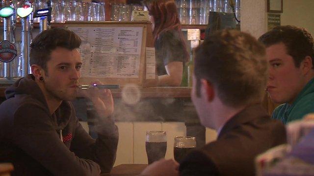 People 'vaping' in bar