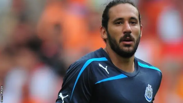 Newcastle United midfielder Jonas Gutierrez