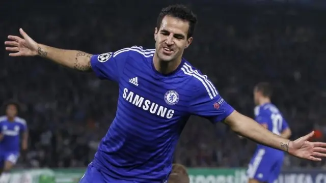 Cesc Fabregas scores