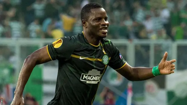 Wakaso Mubarak celebrates his goal in Austria.