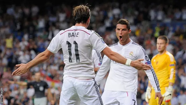 Real Madrid's Gareth Bale and Cristiano Ronaldo