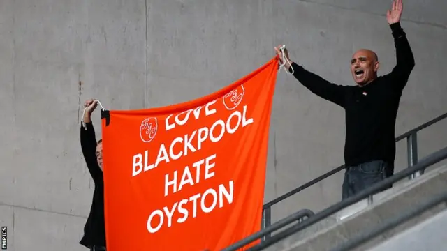 Anti-Karl Oyston banner