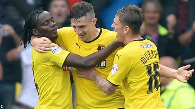 Craig Cathcart equalises for Watford