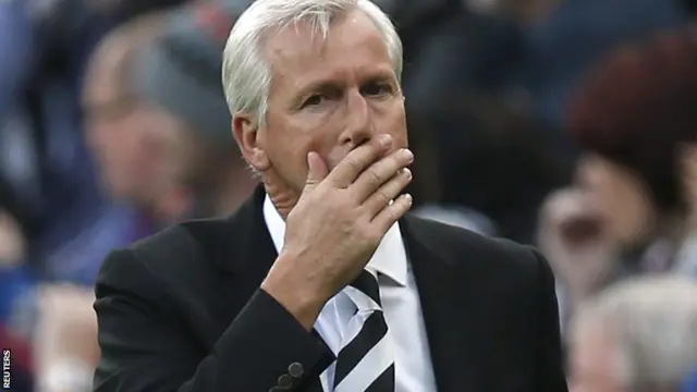 Newcastle manager Alan Pardew at full-time