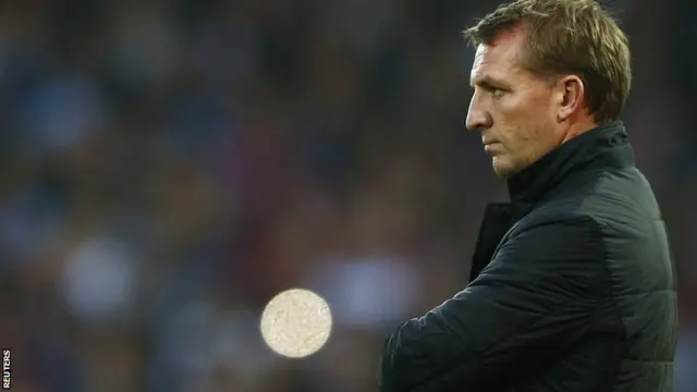 Liverpool manager Brendan Rodgers stares out over the Upton Park turf