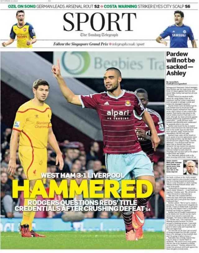 Sunday Telegraph back page