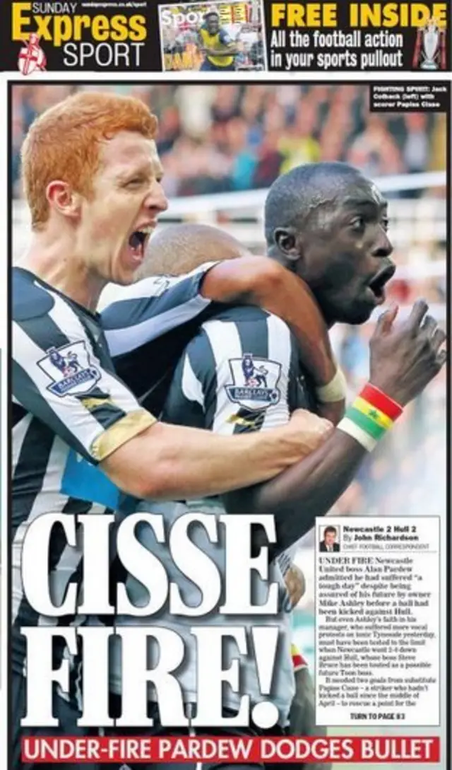 Sunday Express back page