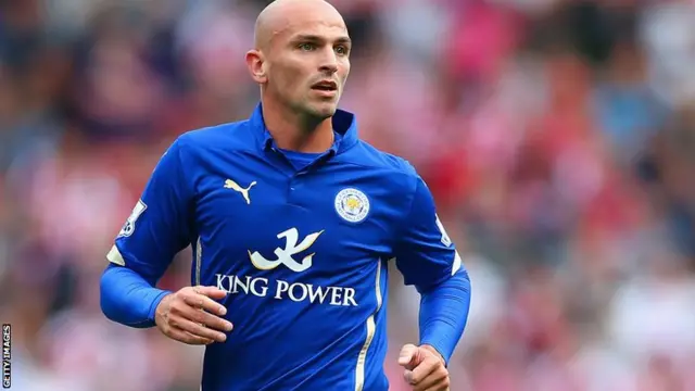 Esteban Cambiasso in midfield for Leicester