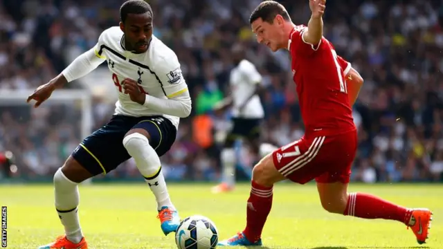 Tottenham's Danny Rose tackles West Brom's Graham Dorrans