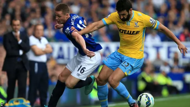 Crystal Palace's Mile Jedinak against Everton