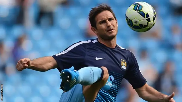 Frank Lampard trains for Manchester City