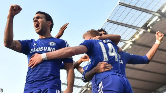 Chelsea celebrate Andre Schurrle's opener