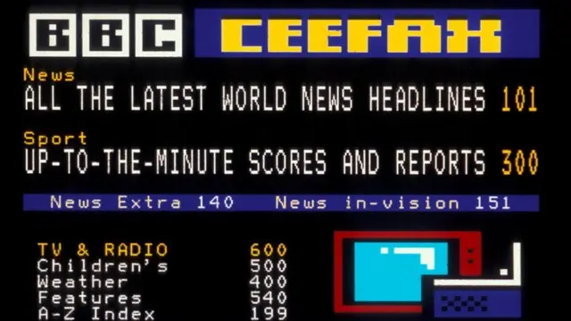 Ceefax home page