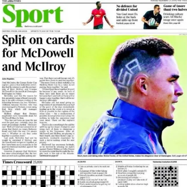 The Times back page