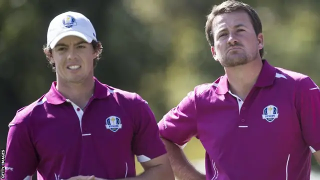 Rory McIlroy and Graeme McDowell at Ryder Cup 2012