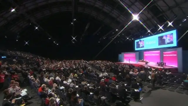 A wide shot of conference hall