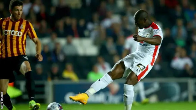 Benik Afobe of MK Dons