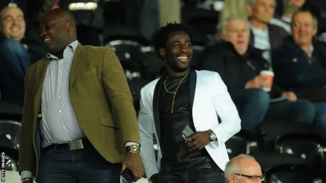 Suspended Swansea striker Wilfried Bony