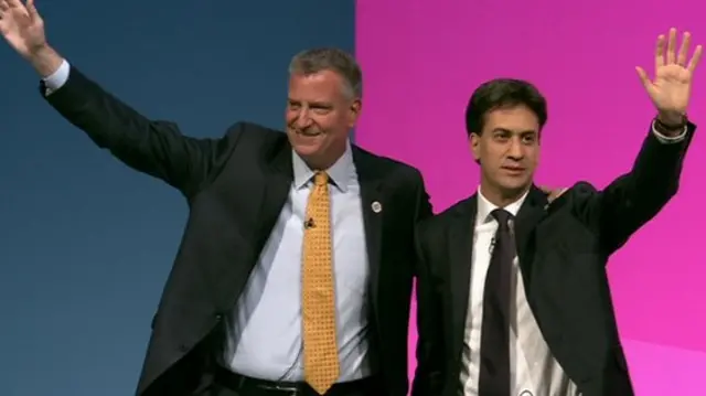 Ed Miliband with Bill De Blasio