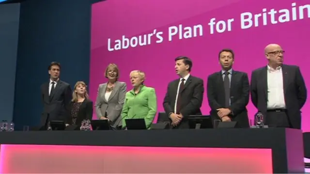 Senior Labour leadership singing to the Red Flag