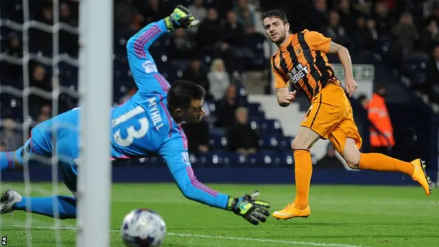 Hull's Robbie Brady scores