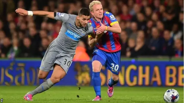 Action from Crystal Palace v Newcastle