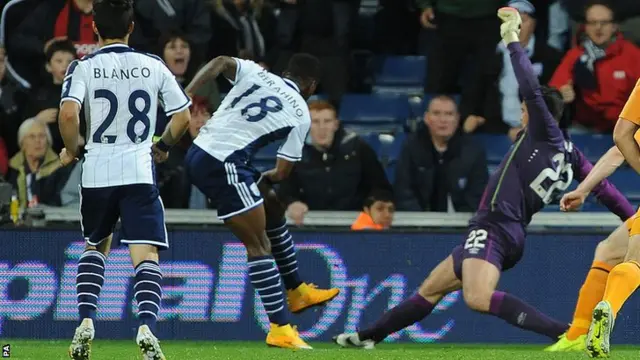 Saido Berahino scores West Brom's winner