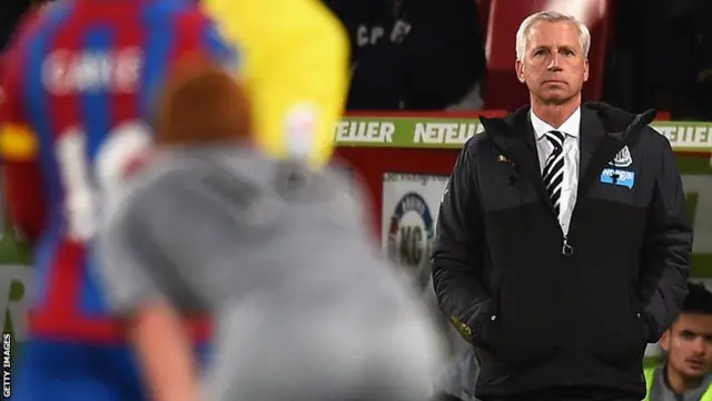 Newcastle United manager Alan Pardew watches from the touchline