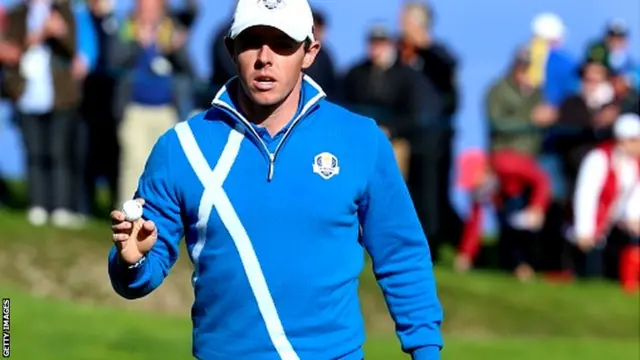 Rory McIlroy of Europe