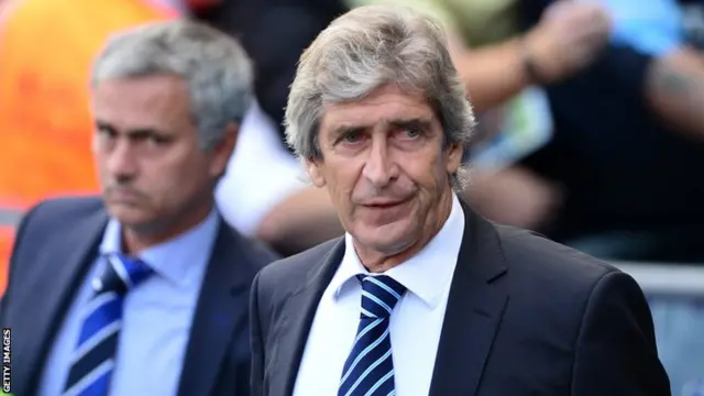 Chelsea manager Jose Mourinho (left) and Manchester city boss Manuel Pellegrini